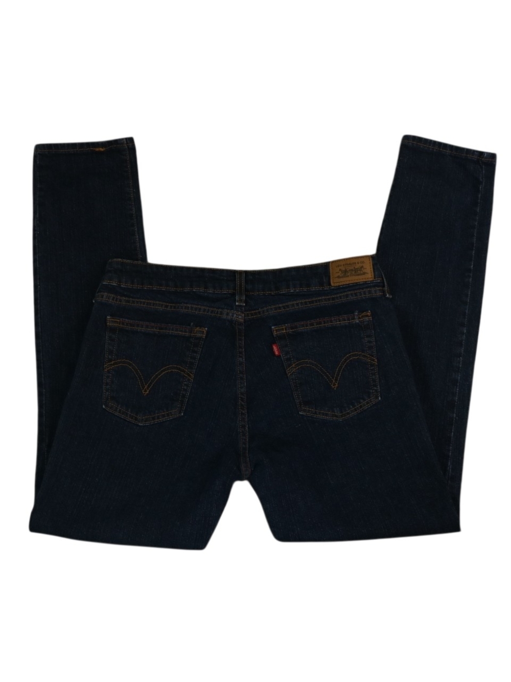 Levis Low Skinny 545 Dark Wash Denim Blue Jeans